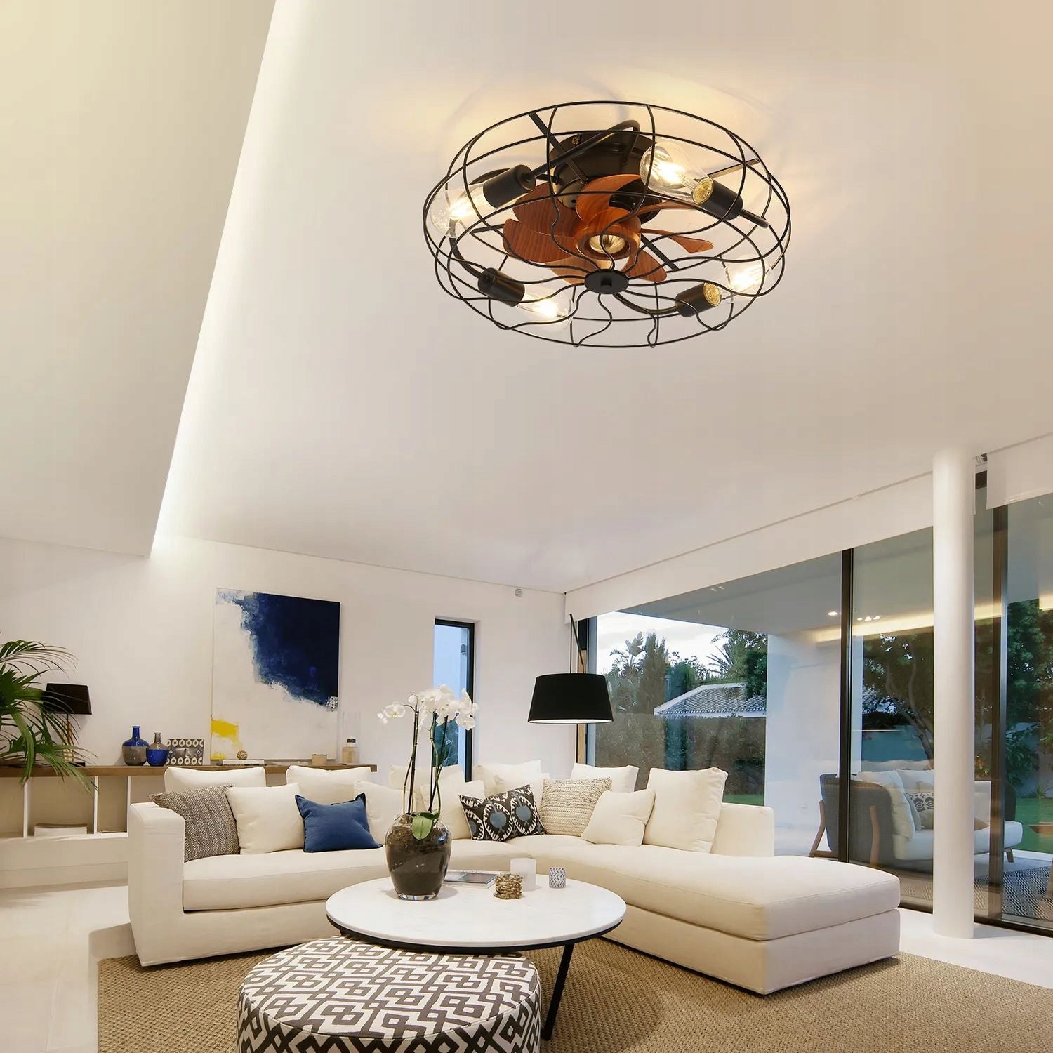 Ceiling Fan 20 Inch Remote Control Lamp Black Functions none