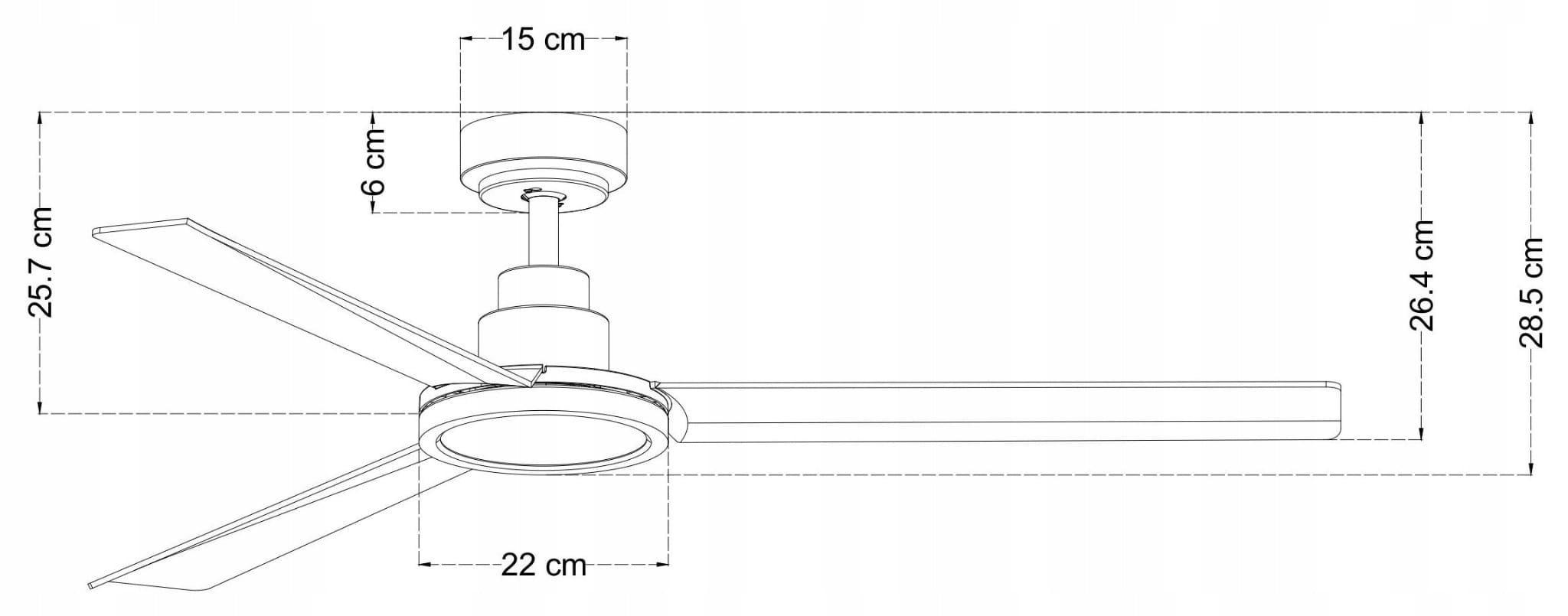 Ceiling Fan LUNARIS DC LED White - 132cm | Dimming Lamp Functions timer