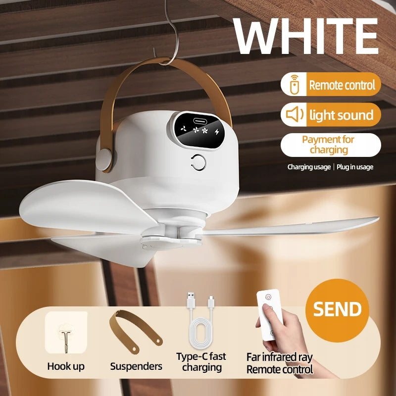 Ceiling Fan Portable Camping Tent Ceiling Canopy Fan 8000mah Rechargeable