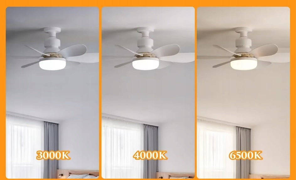 Ceiling Fan White Powerful and Efficient with Led Lamp for Remote Control Packaging status original