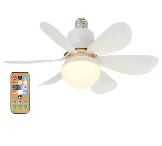 Ceiling Fan White Powerful and Efficient with Led Lamp for Remote Control