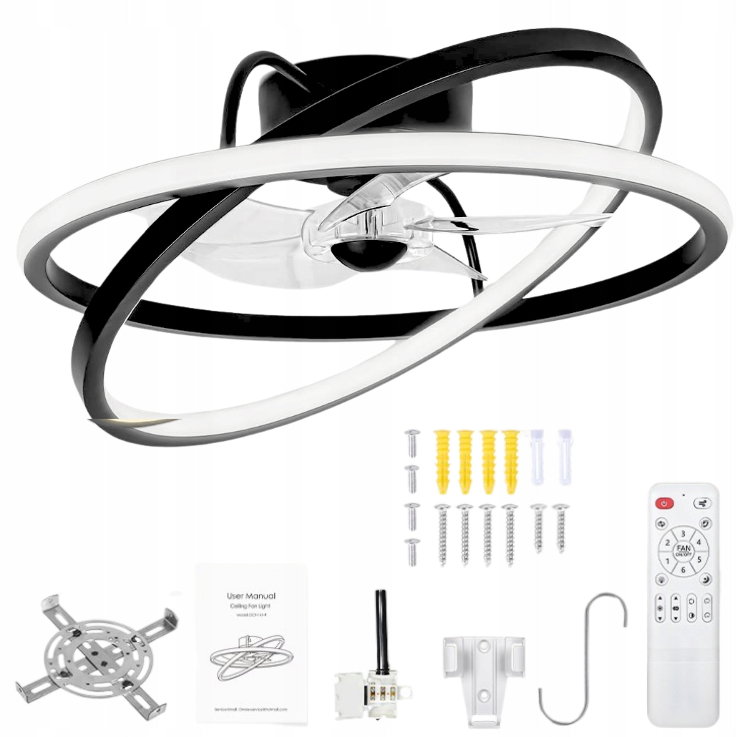 Ceiling Fan with Lighting Ceiling Lamp with LED Windmill 50 cm Brand Loftek