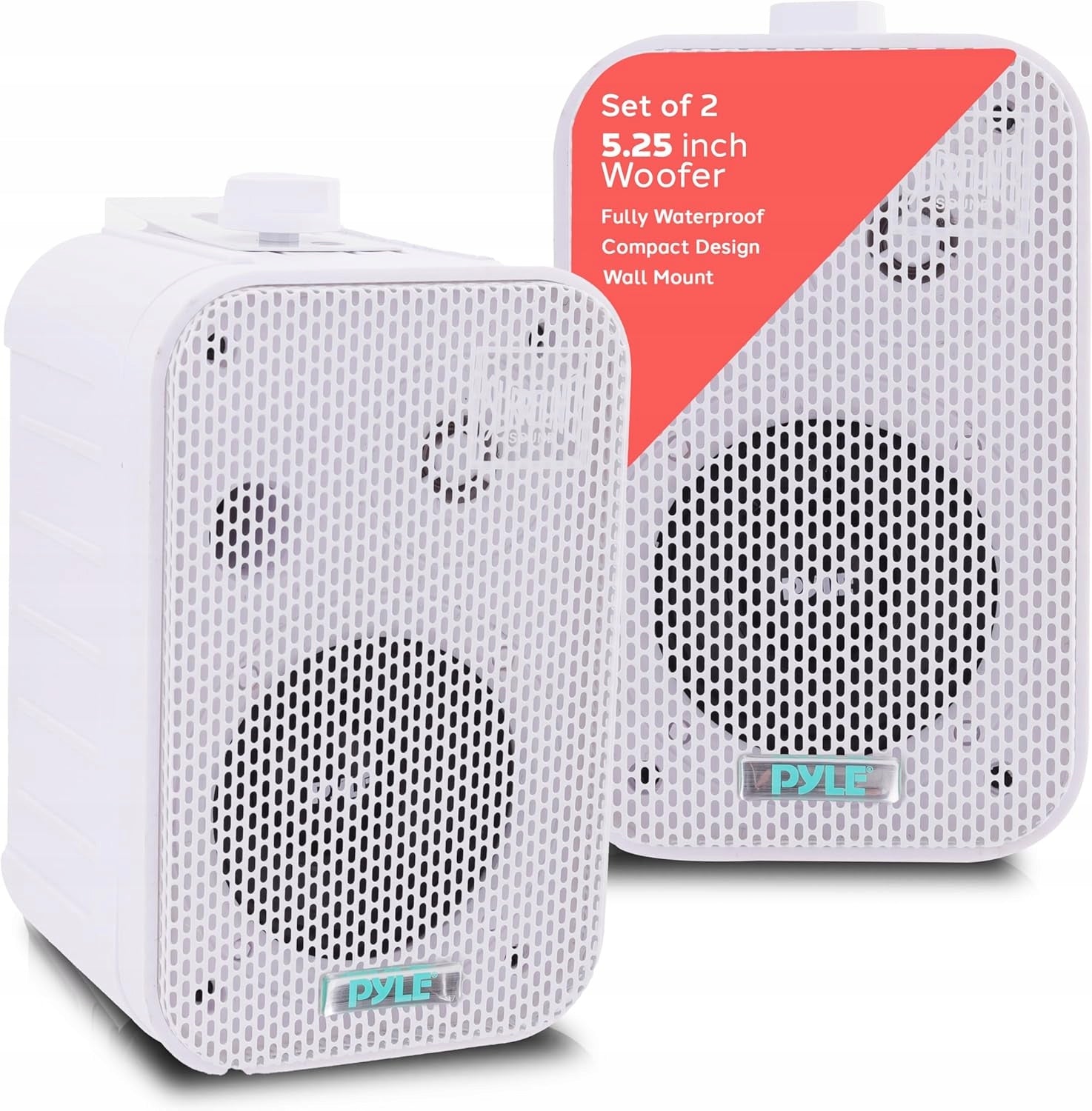 Ceiling Speaker System Pyle PDWR40W white Waterproof with covers 200 W