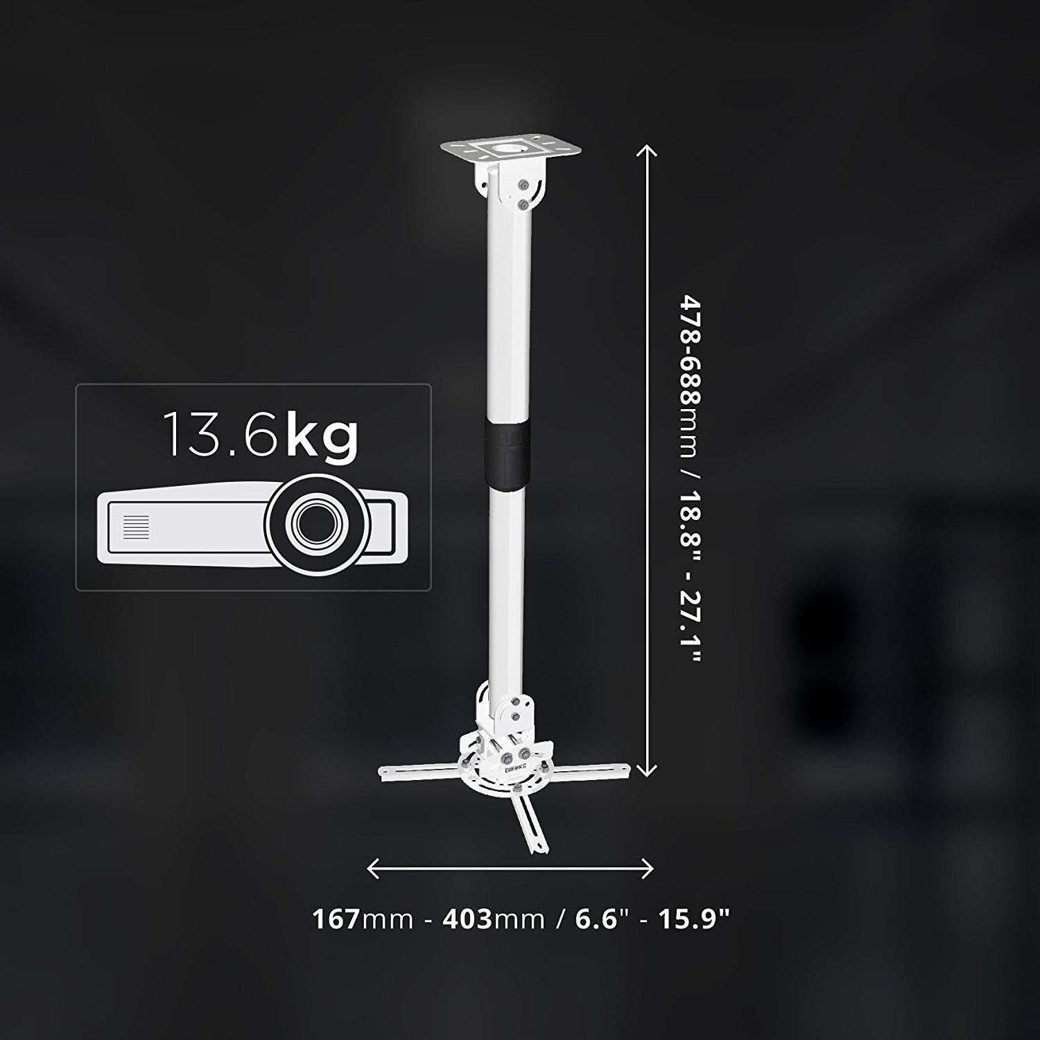 Ceiling / Wall Projector Holder Duronic PB06XL Adjustable Manufacturer code AQ-EZZO-W0ZS