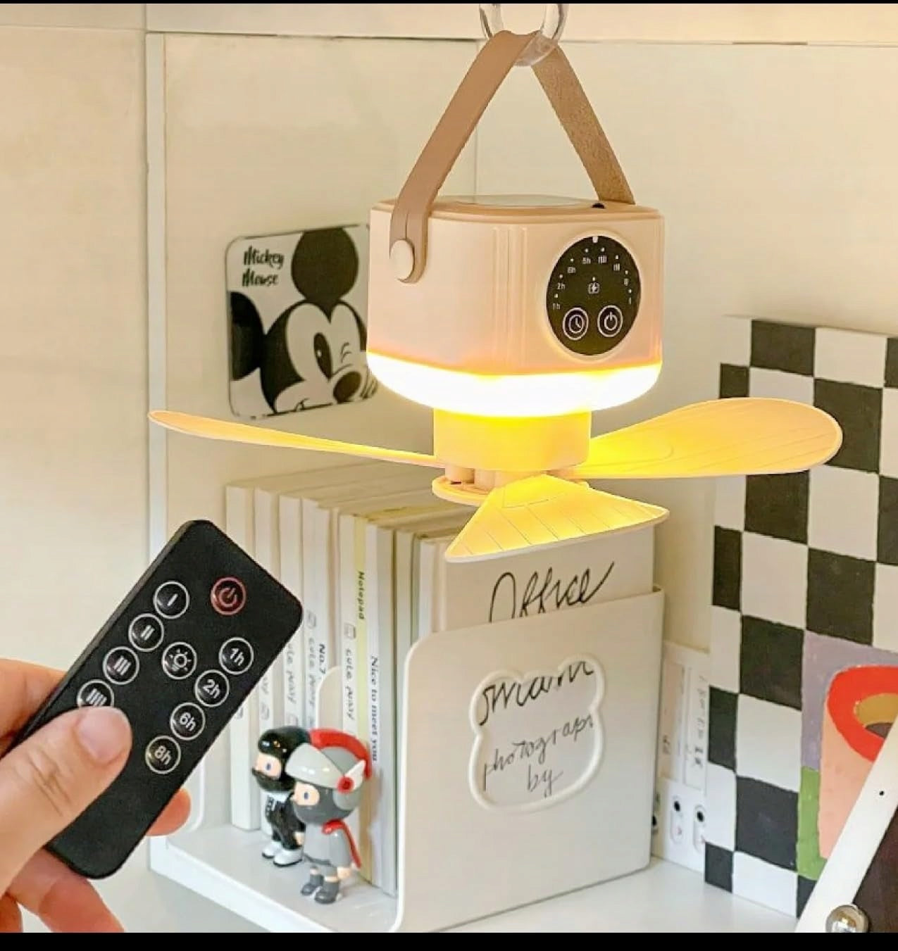 Ceiling diffuser portable camping fan 3600 mAh battery Model Camping Fan with LED