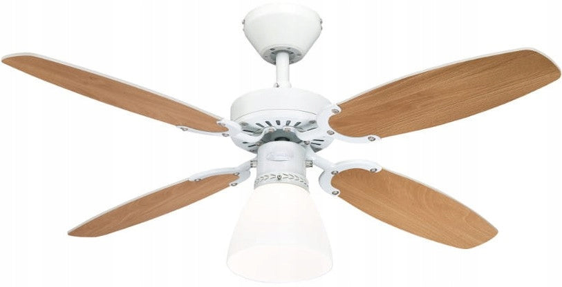 Ceiling fan CAPITOL White/Beech - 105cm | Chandelier, fan with lamp Manufacturer code 78708