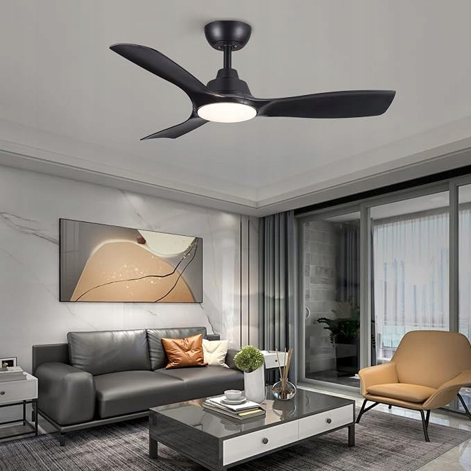 Ceiling fan CJOY 42DY-1189 with lighting 107 cm black Brand no brand