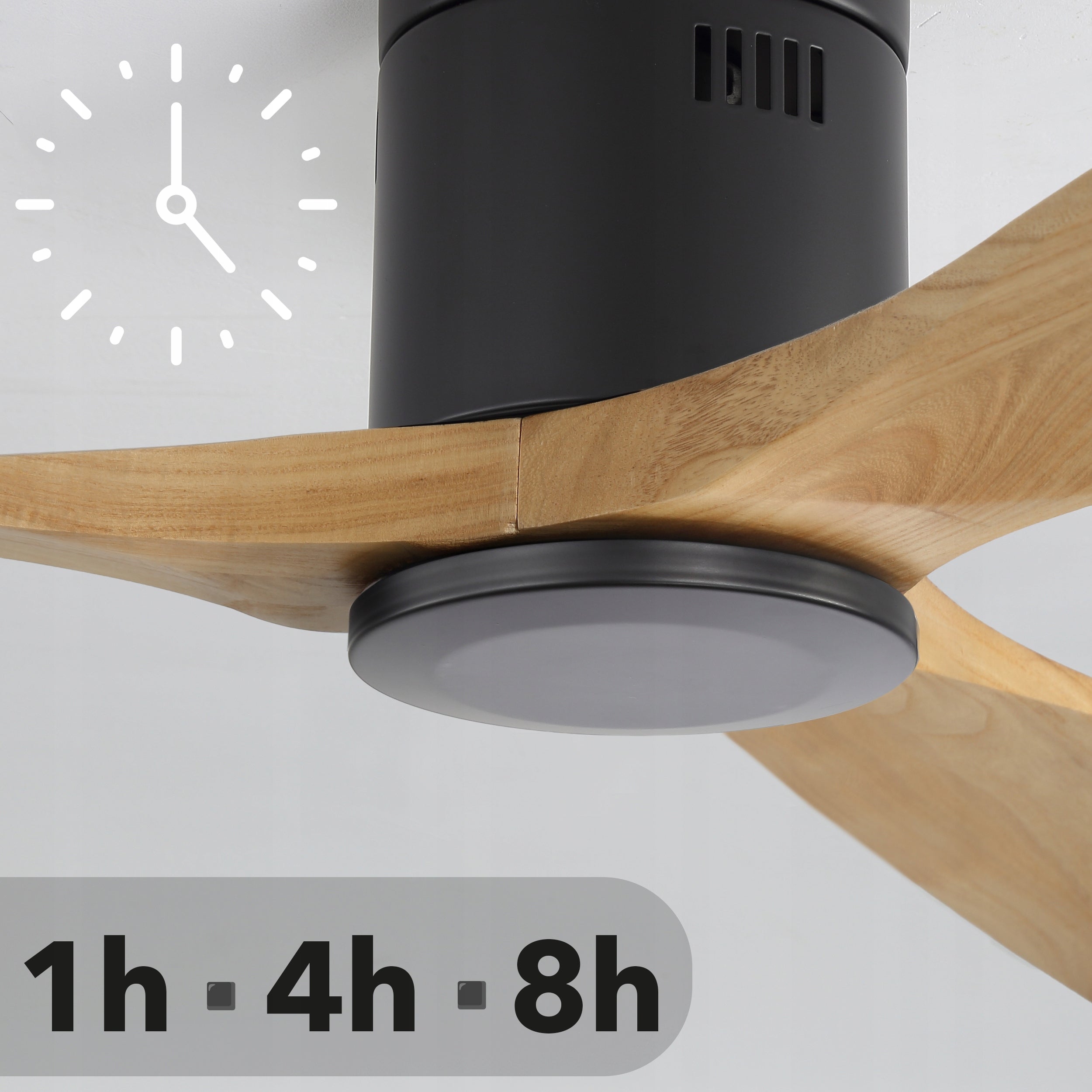 Ceiling fan EBERG DRIX 133cm WOODEN blades quiet fan + remote control Fan type ceiling