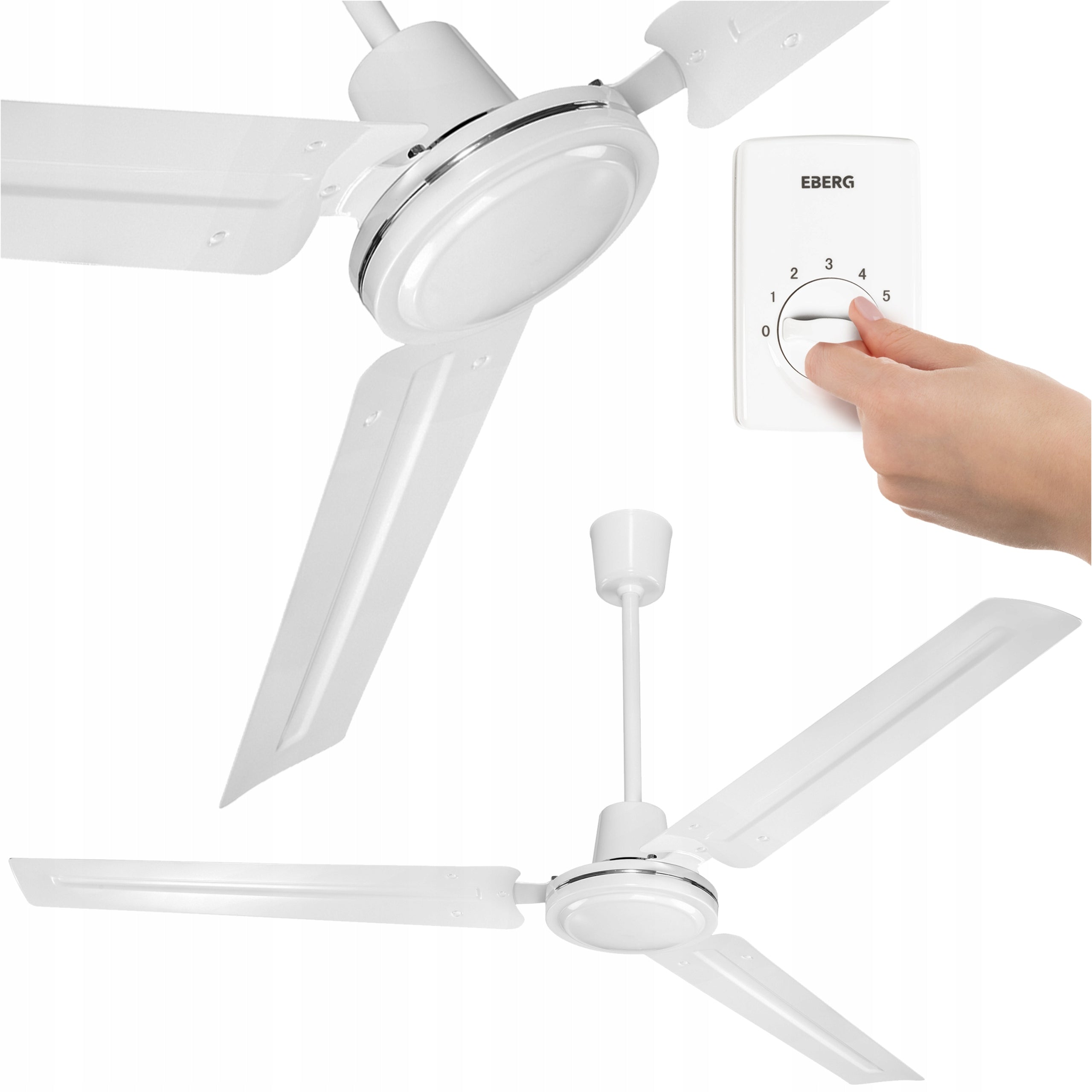 Ceiling fan EBERG HTX 140cm up to 80W fan + 5 speed controller