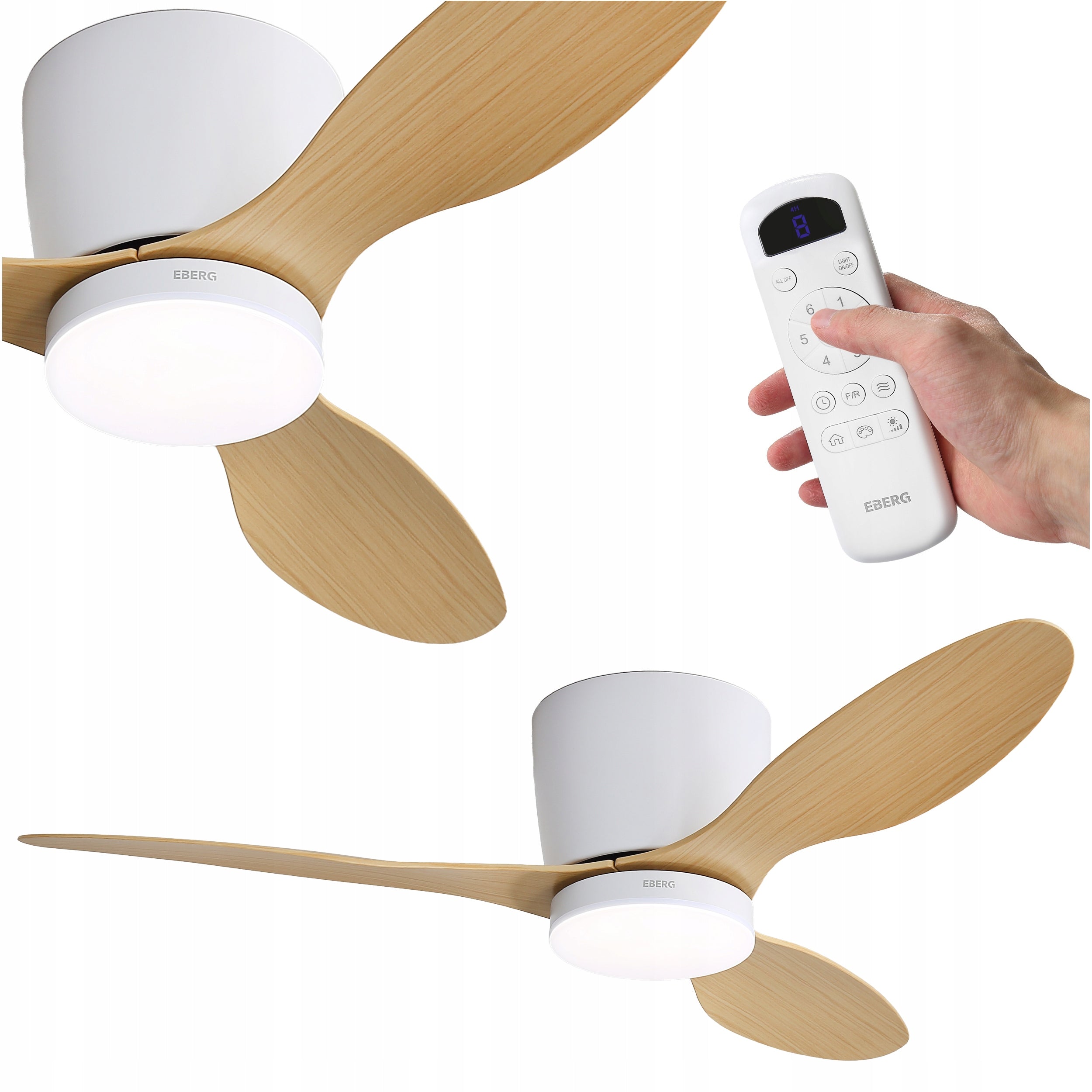 Ceiling fan LED lamp EBERG ARX 106cm 3 blades quiet fan +pilot