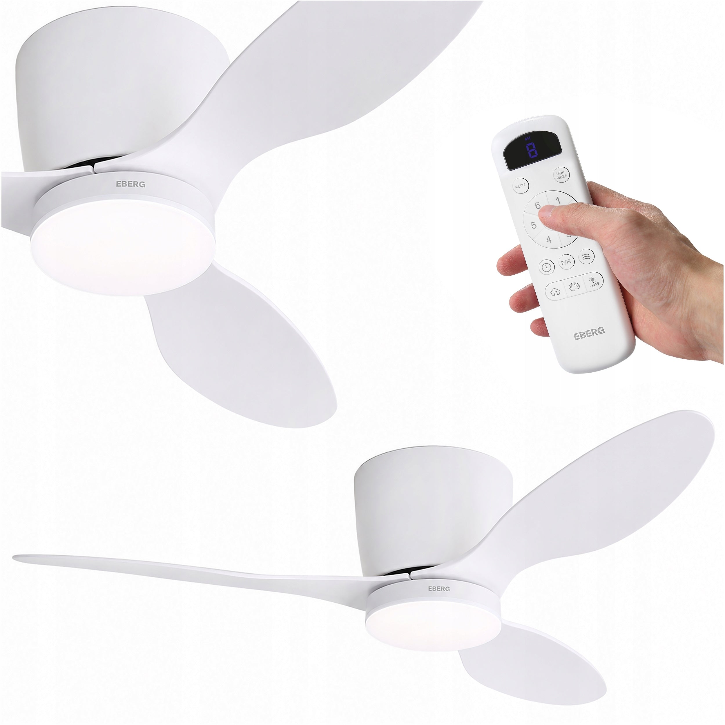 Ceiling fan LED lamp EBERG ARX 106cm 3 blades quiet fan +pilot