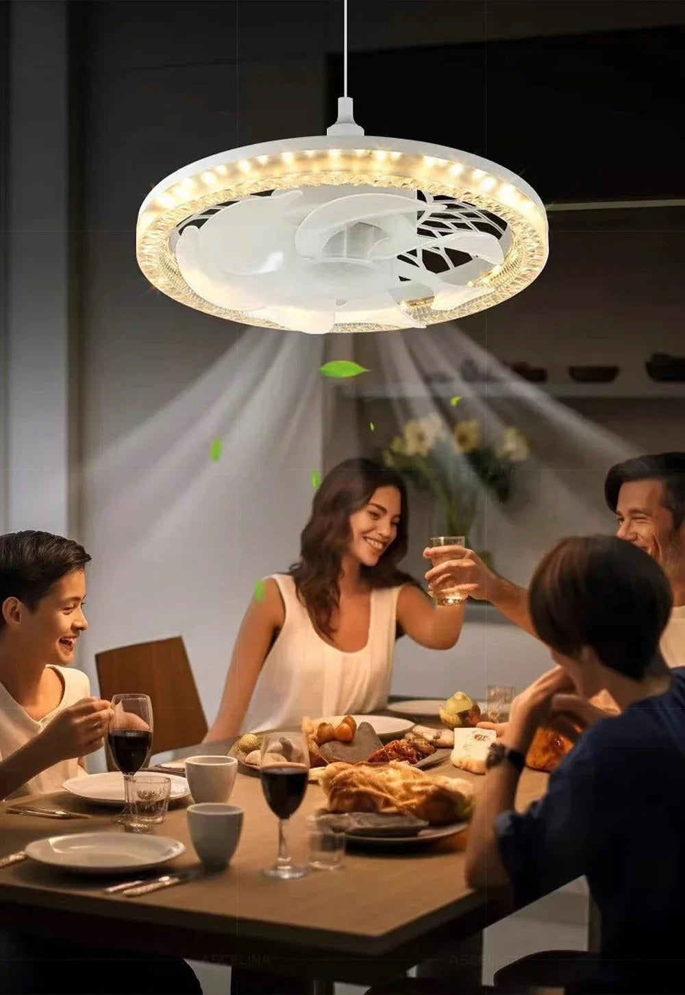 Ceiling fan LED plafond lamp E27 universal 2in1 remote control Fan type ceiling