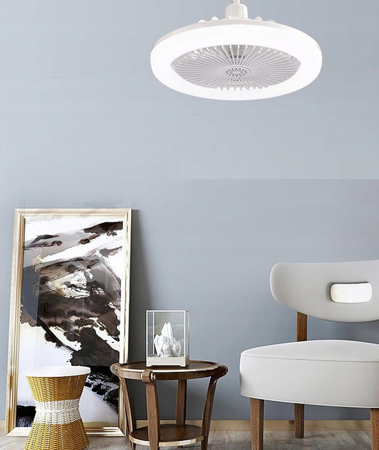 Ceiling fan LED plafond lamp E27 with remote control Brand no brand