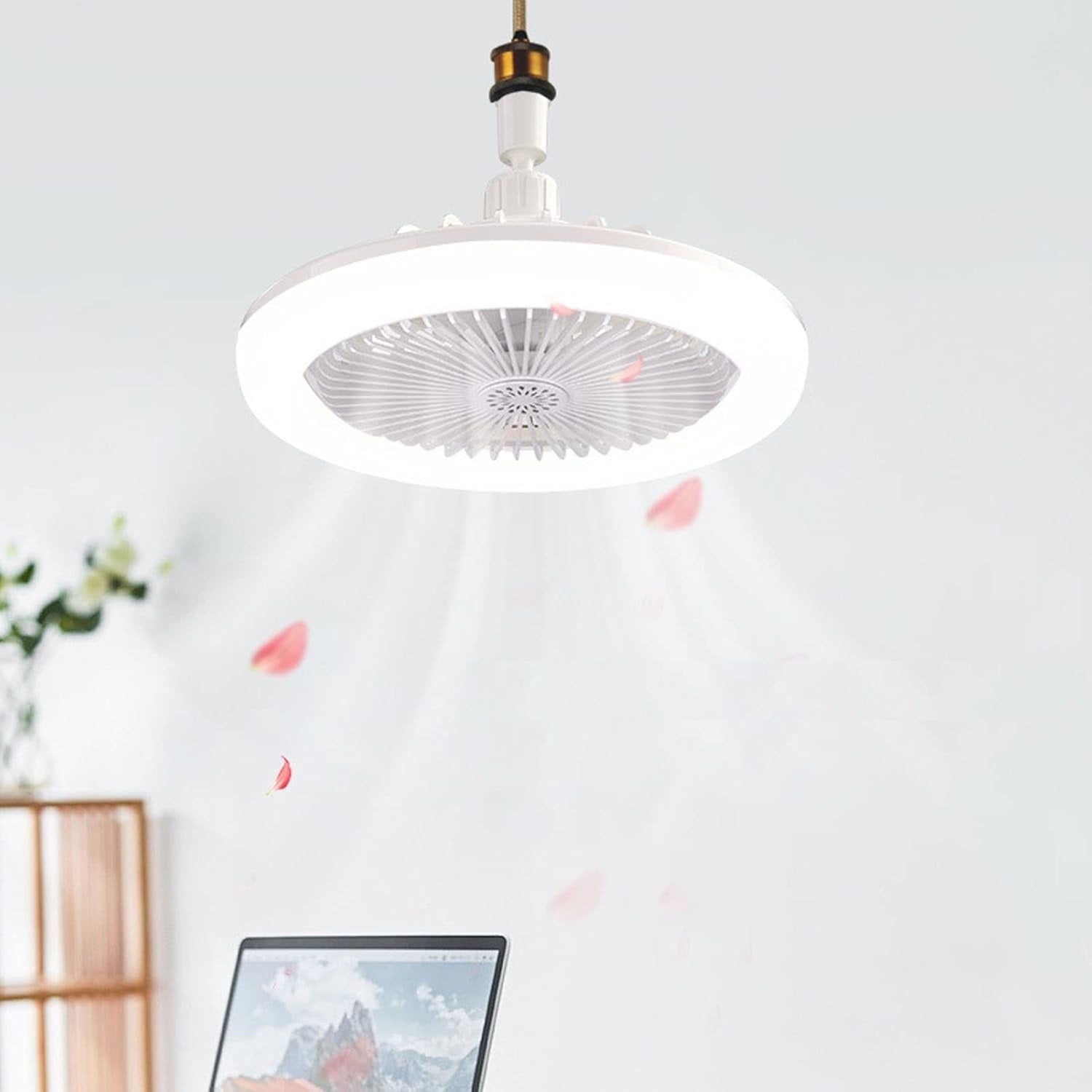 Ceiling fan LED plafond lamp E27 with remote control Manufacturer code Q-588587