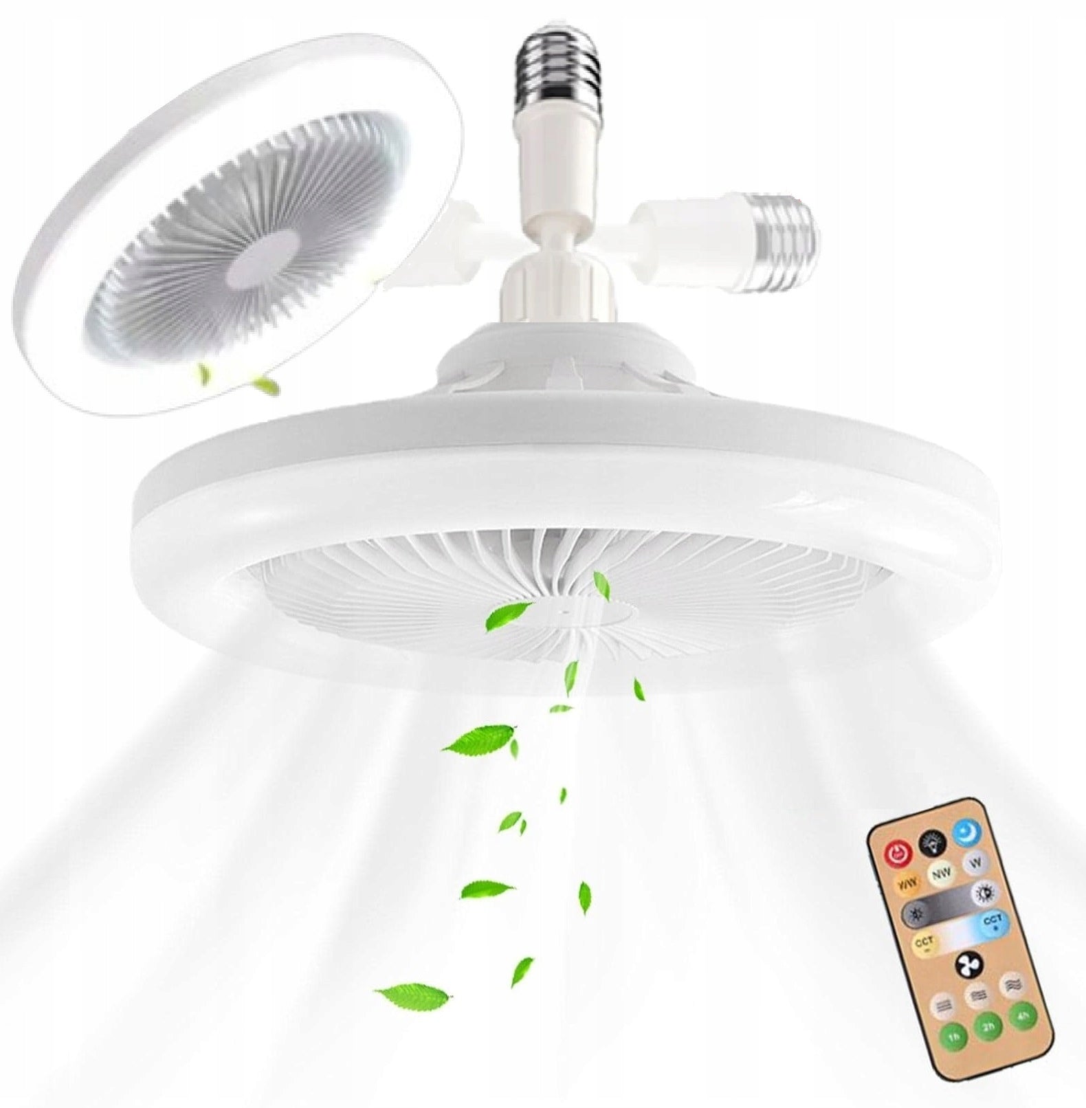 Ceiling fan LED plafond lamp E27 with remote control
