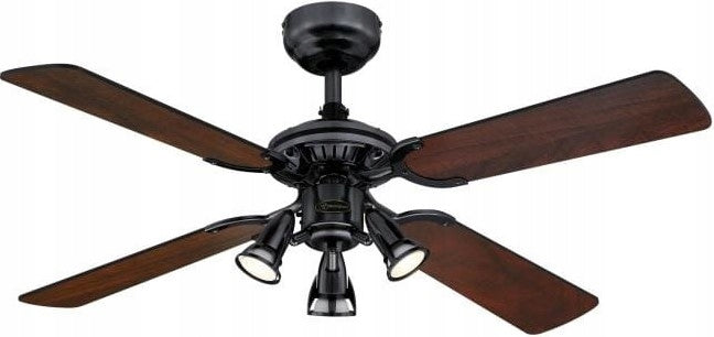 Ceiling fan PRINCESS EURO Black/Wooden - 105cm | Silent fan Brand Westinghouse