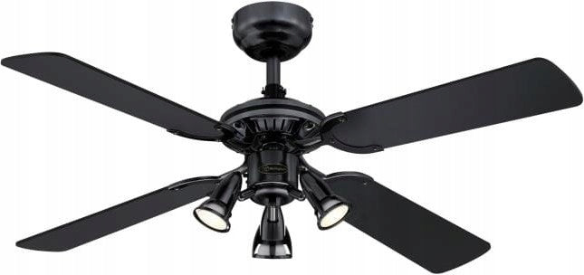 Ceiling fan PRINCESS EURO Black/Wooden - 105cm | Silent fan Manufacturer code 73061
