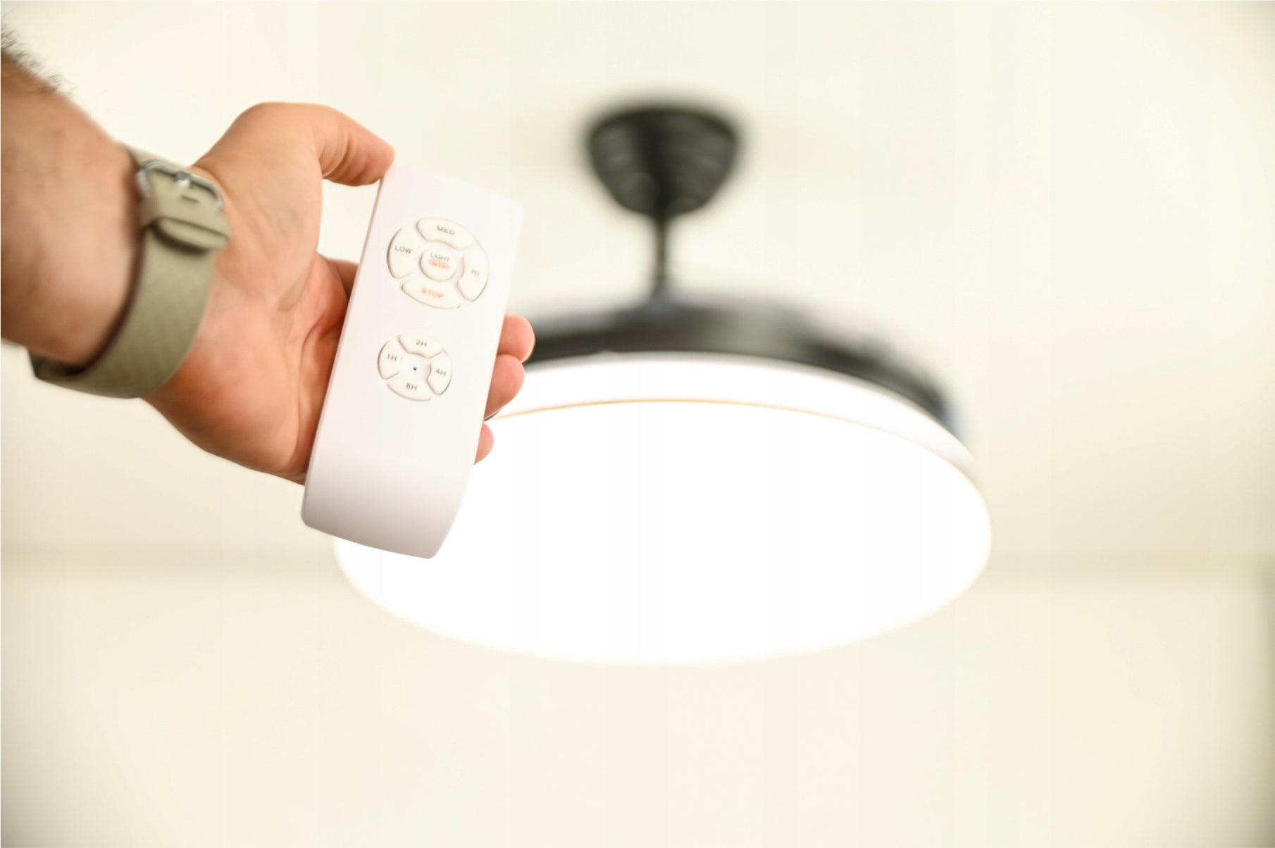 Ceiling fan with Ganuwa lighting, remote control Model Ganuwa