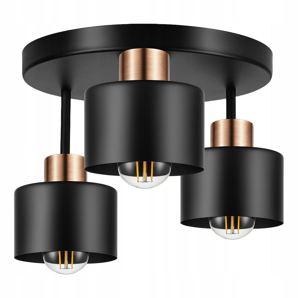 Ceiling lamp hanging LED CHANDELIER PLAFON loft modern E27 black