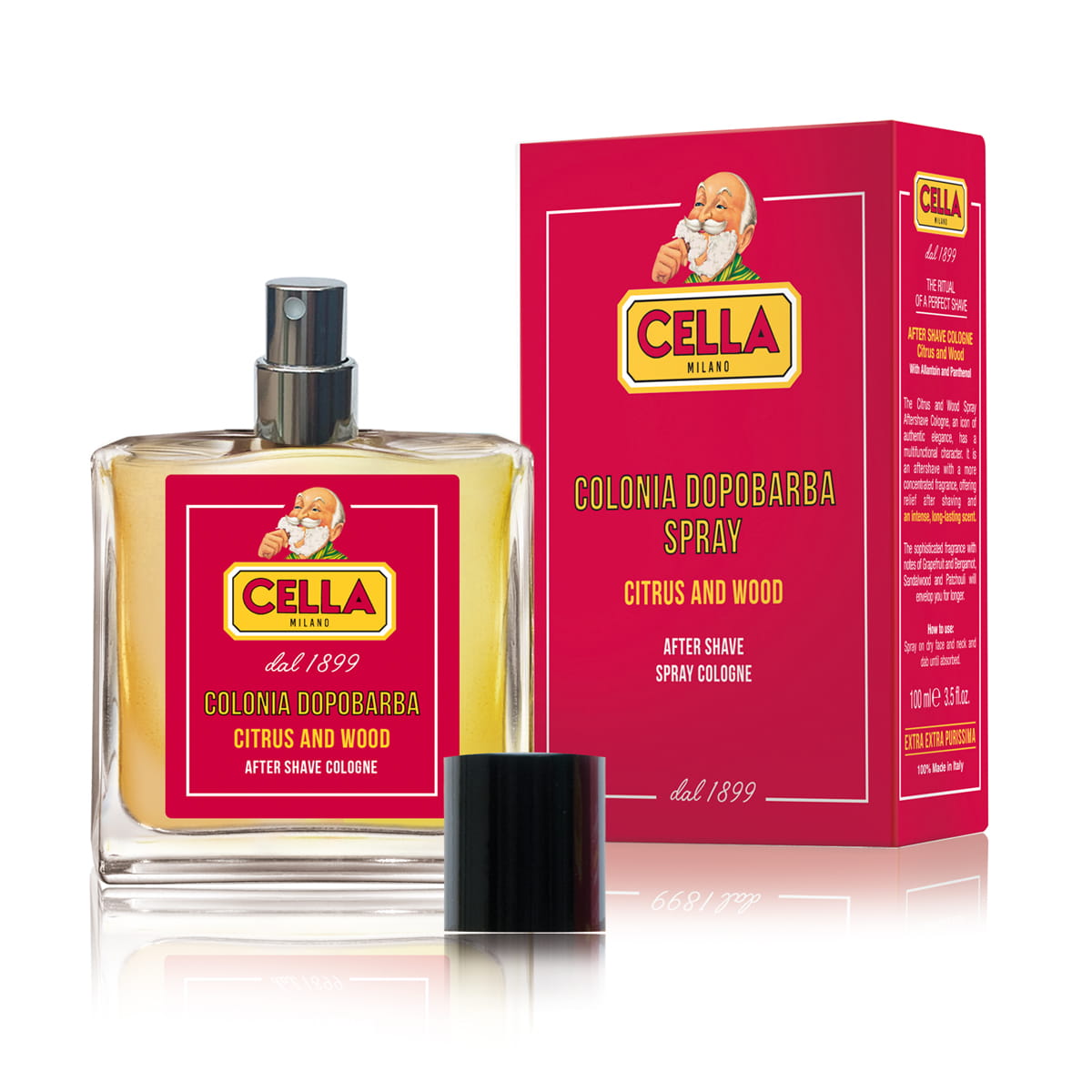 Cella Milano After Shave Spray Cologne Citrus and Wood 100ml Brand Cella Milano