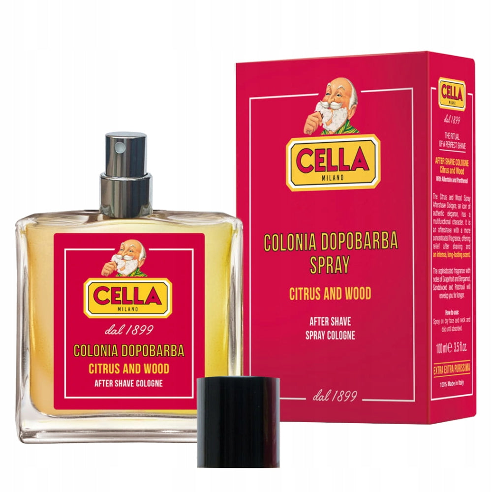 Cella Milano After Shave Spray Cologne Citrus and Wood 100ml