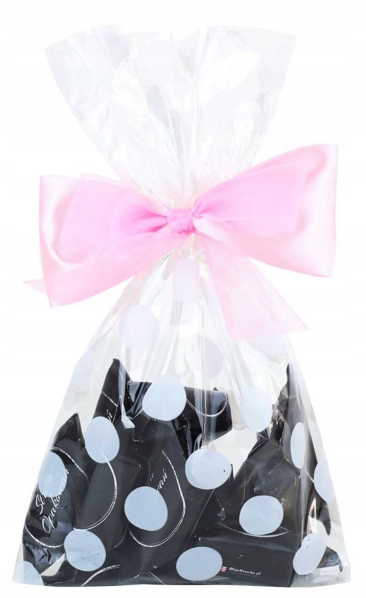 Cellophane bags in dots 10x25 25 CKB
