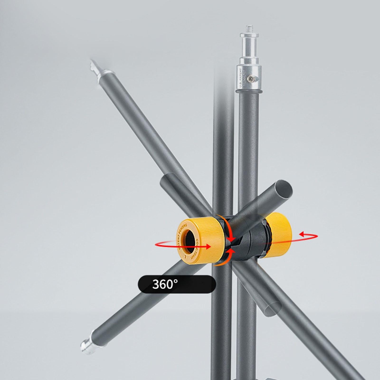 Center Handle Shaft Photography Light Stand Photography Lamp Holder Yellow Batteries included no