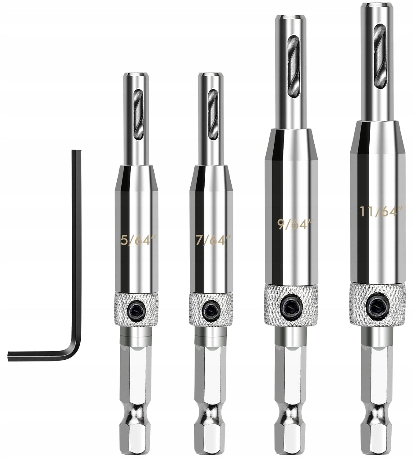 Centering Drill Bit Scoring Drill Bit Self-Centering Set of 4pcs