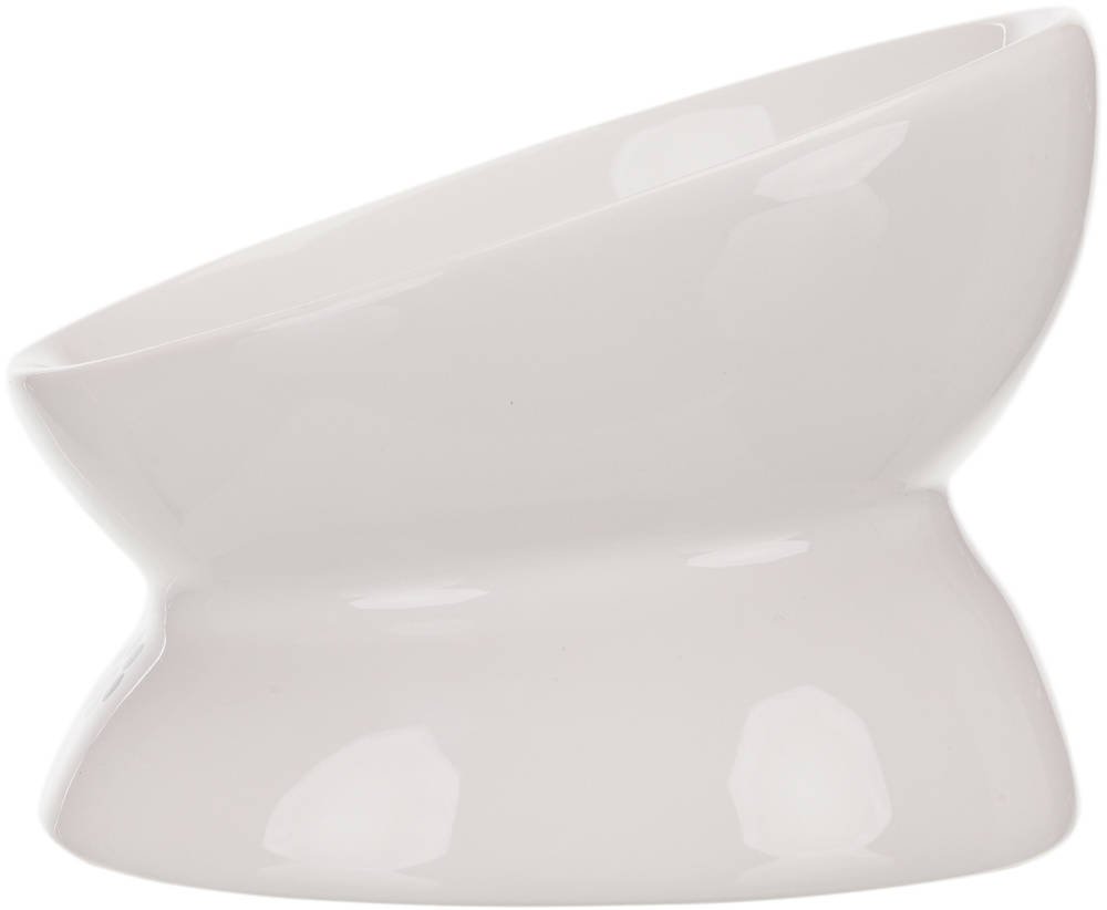 Ceramic BOWL ELEVATED for Cat FOR FOOD WATER TRIXIE 0,15L/13cm White Capacity 0.15 l