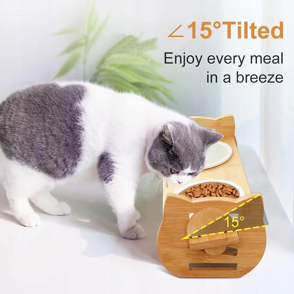 Ceramic Bowls with Stand with Height Adjustment for Kittens Manufacturer code mi123