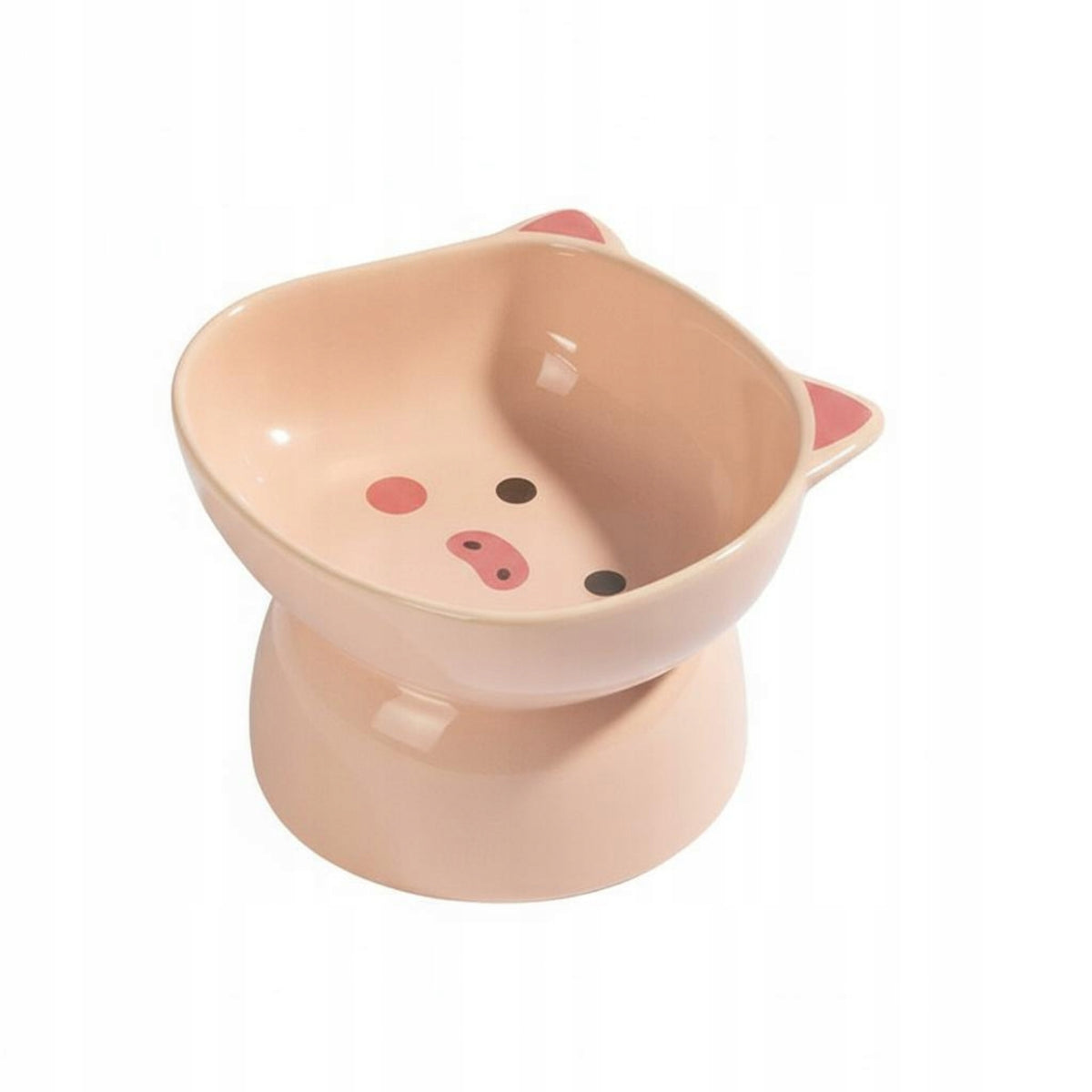 Ceramic Cartoon Pet Dish Anti-Tip Elevated Cat Bowl Large Capacity for Cats