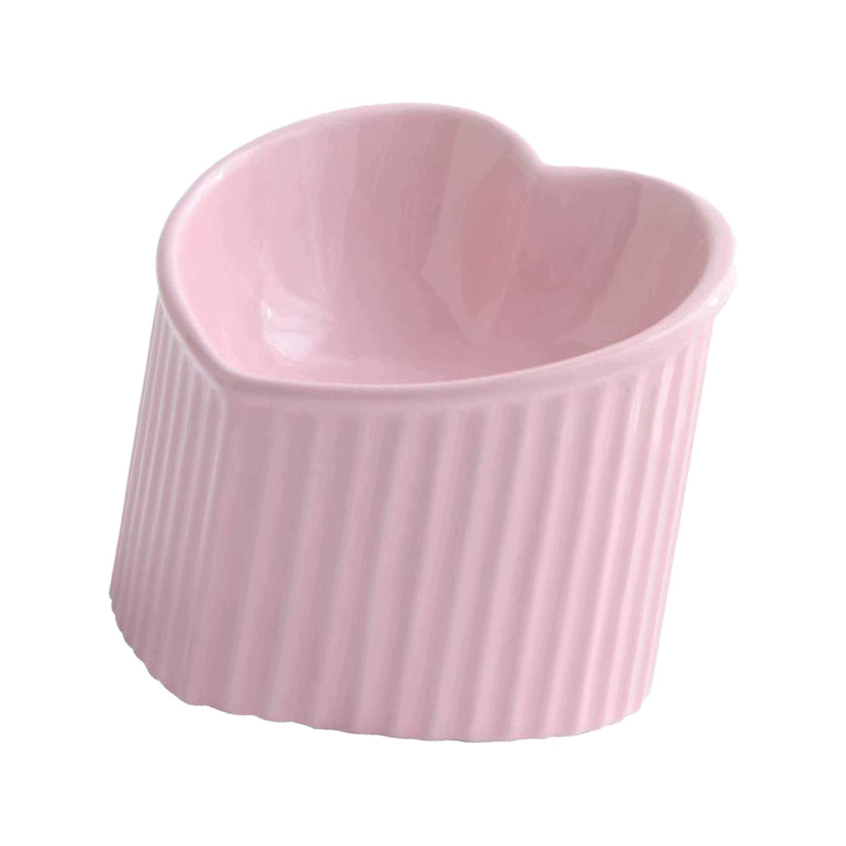 Ceramic Cat Bowl with A Slanted, Raised Design, Suitable for Food Or Pink