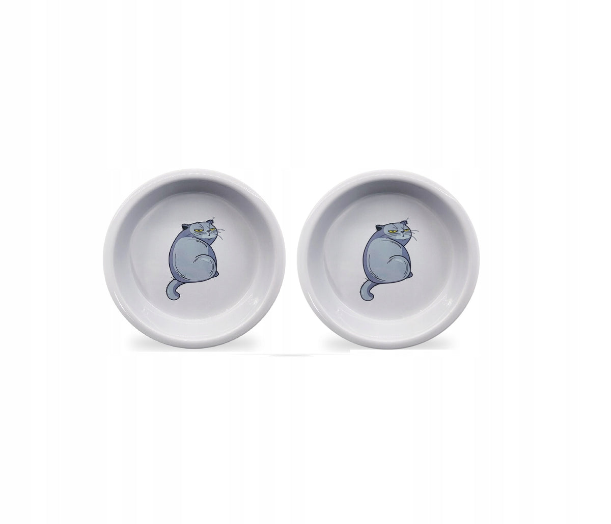 Ceramic Cat Tile Water Food TRIXIE 0,25ml/13cm Set of 2pcs
