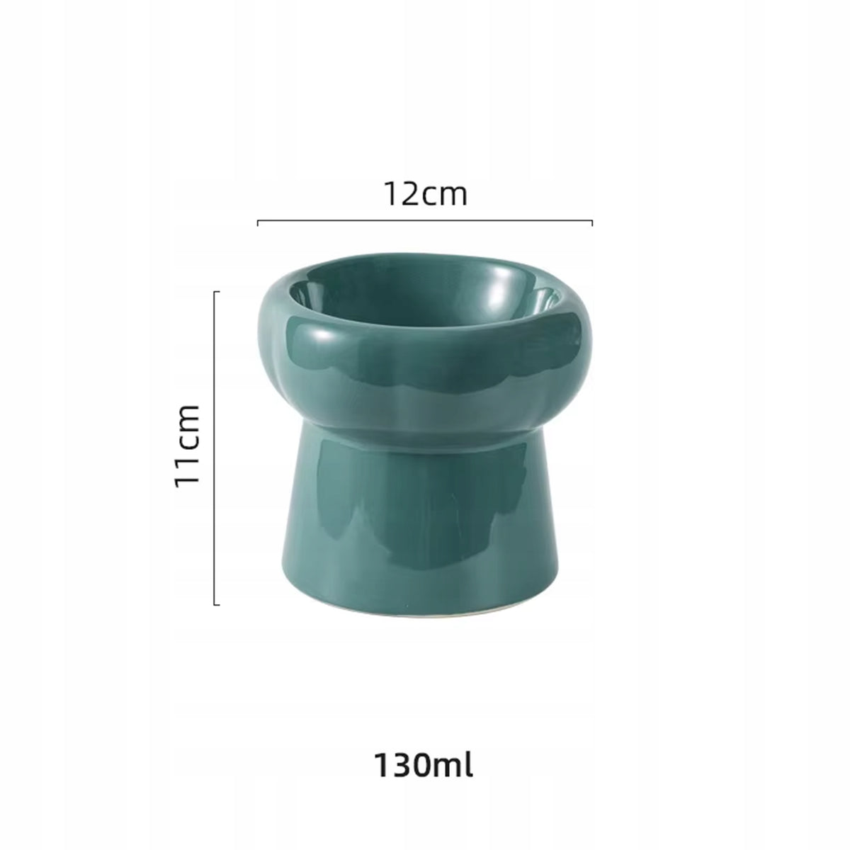 Ceramic Design Cat Dog Bowl Elevated Green 130ml Packaging status original