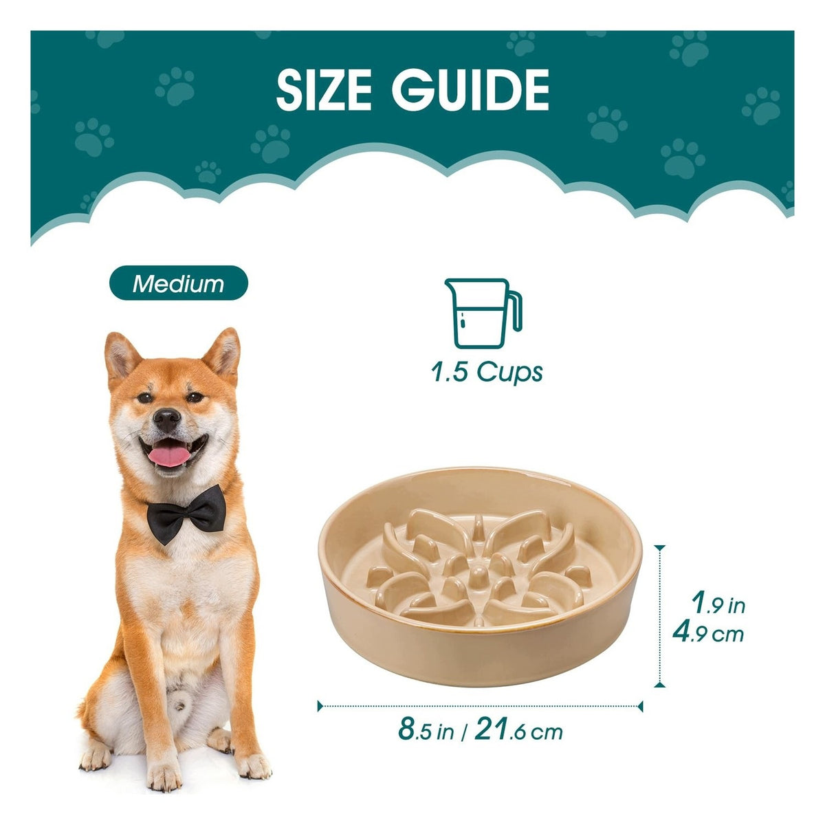 Ceramic Food Slowing Bowl for Dogs and Cats - Labyrinth Manufacturer code B0F8BXJCXL