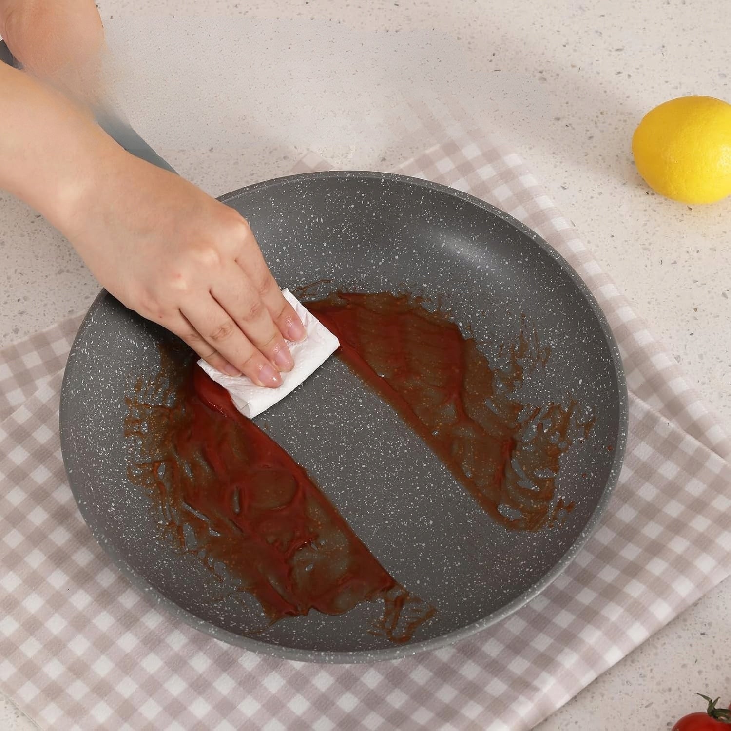 Ceramic Pan Pot Set 9 el. Detachable Handle Induction Gas Brand no brand