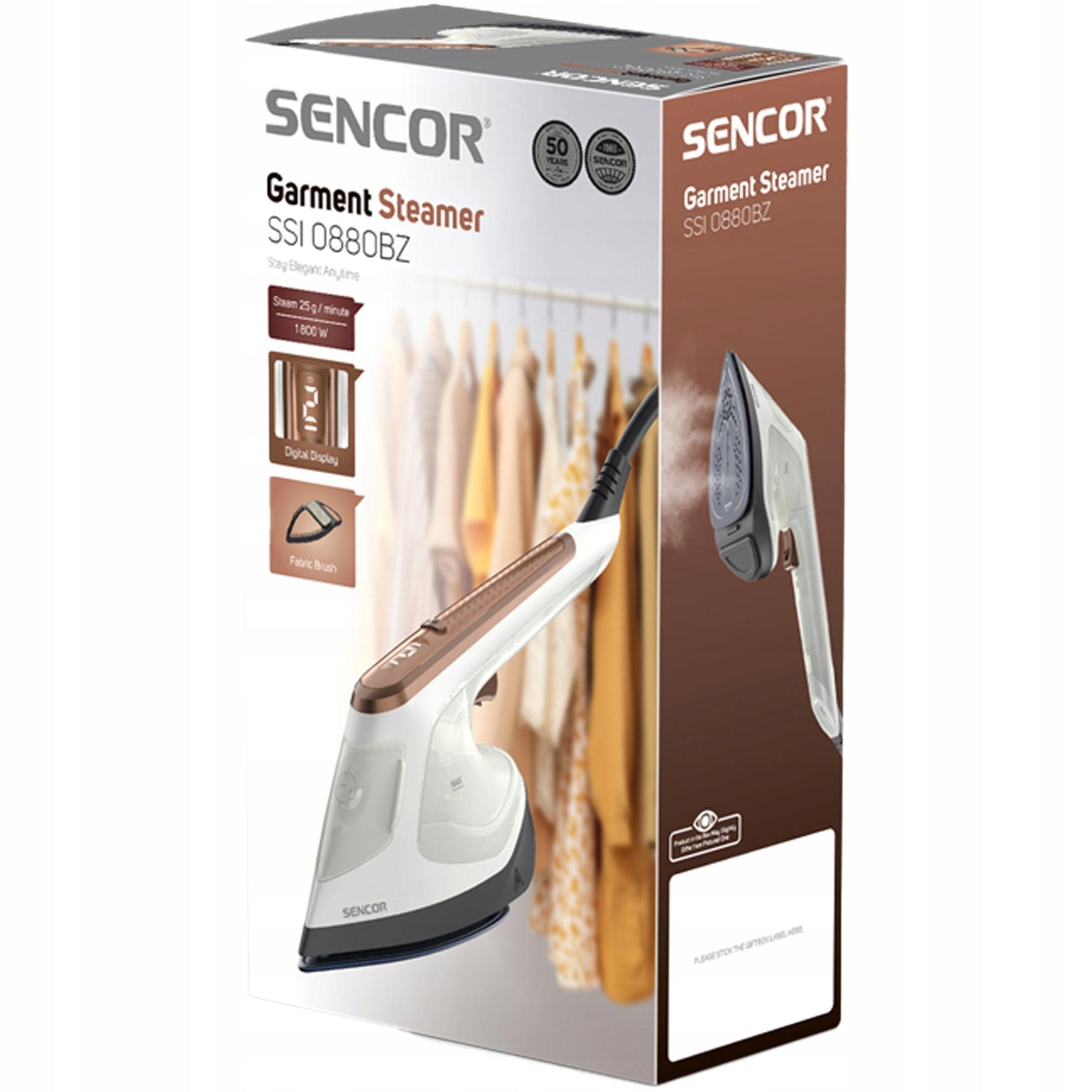 Ceramic Steamer for Clothes Sencor SSI 0880BZ 1800W Steam Discharge 25g/min Packaging status original