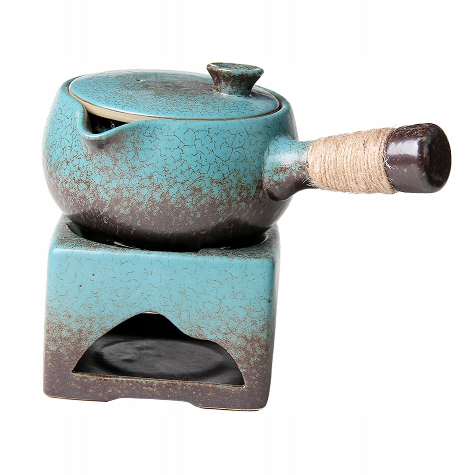 Ceramic Tea Kettle Portable Pot Handmade Blue Kind steam juicer