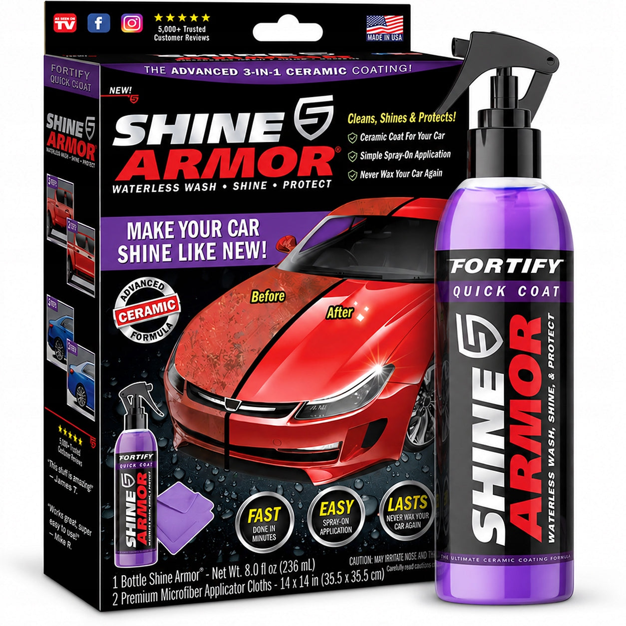 Ceramic Wax For Varnish 3in1 Coat Hydrophobic Protective Coating 230ml