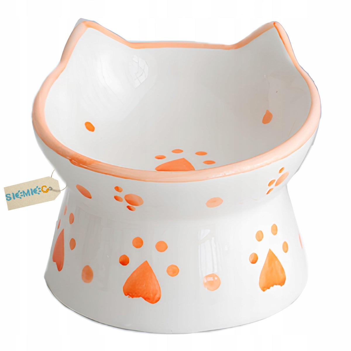 Ceramic bowl for cat and dog – elevated, ergonomic, non-slip