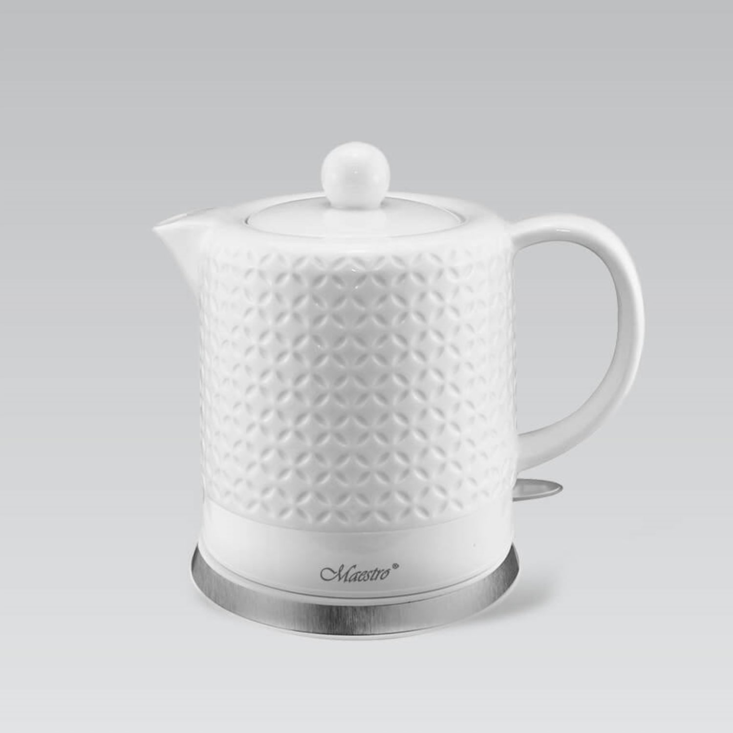 Ceramic electric kettle 1,2L cordless jug Maestro white Manufacturer code MR067