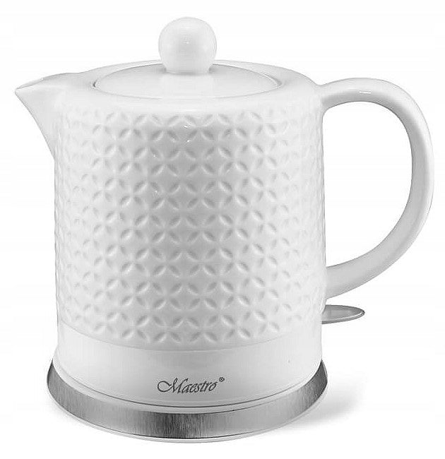 Ceramic electric kettle 1,2L cordless jug Maestro white