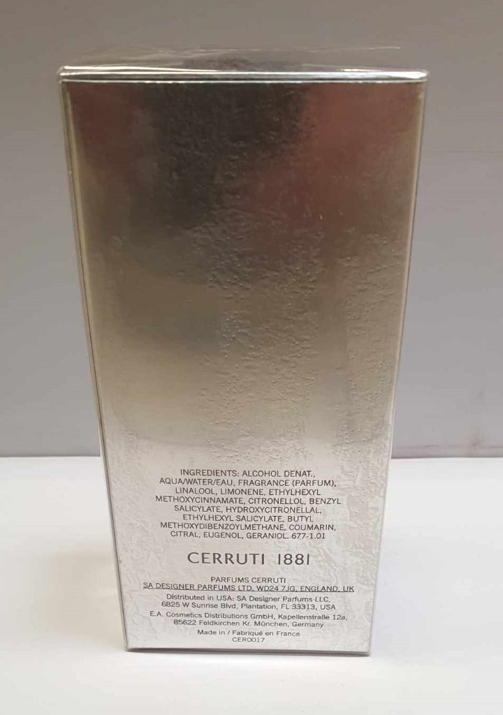 Cerruti 1881 Silver 50 ml EDT old formula release 2020 Manufacturer code 0307A  (2020 r. prod.)