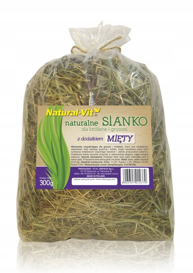 Certech Hay with Mint for Rodents 300g Brand Natural-Vit
