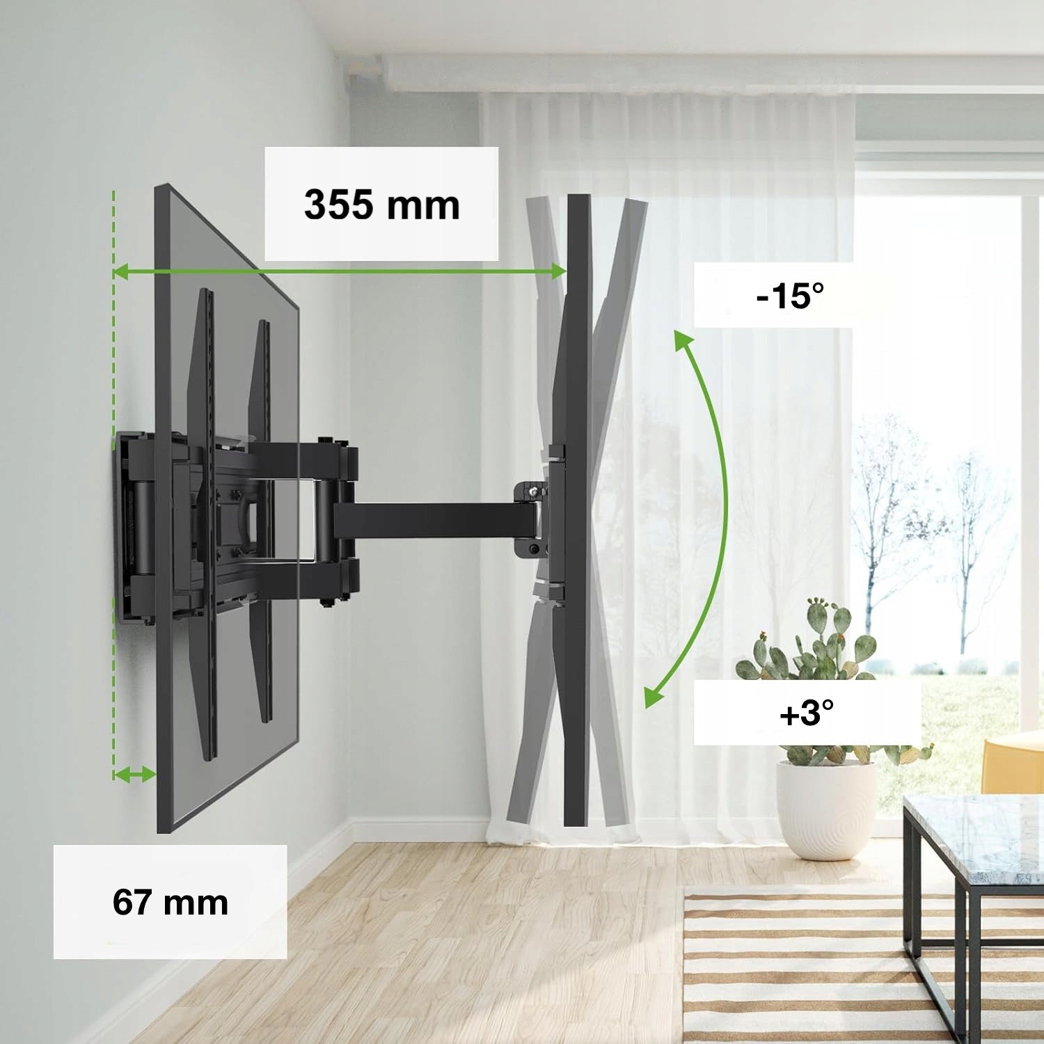 Certified Sturdy Rotating TV Mount TV Hanger 32"-80" VESA EAN (GTIN) 5905489745198