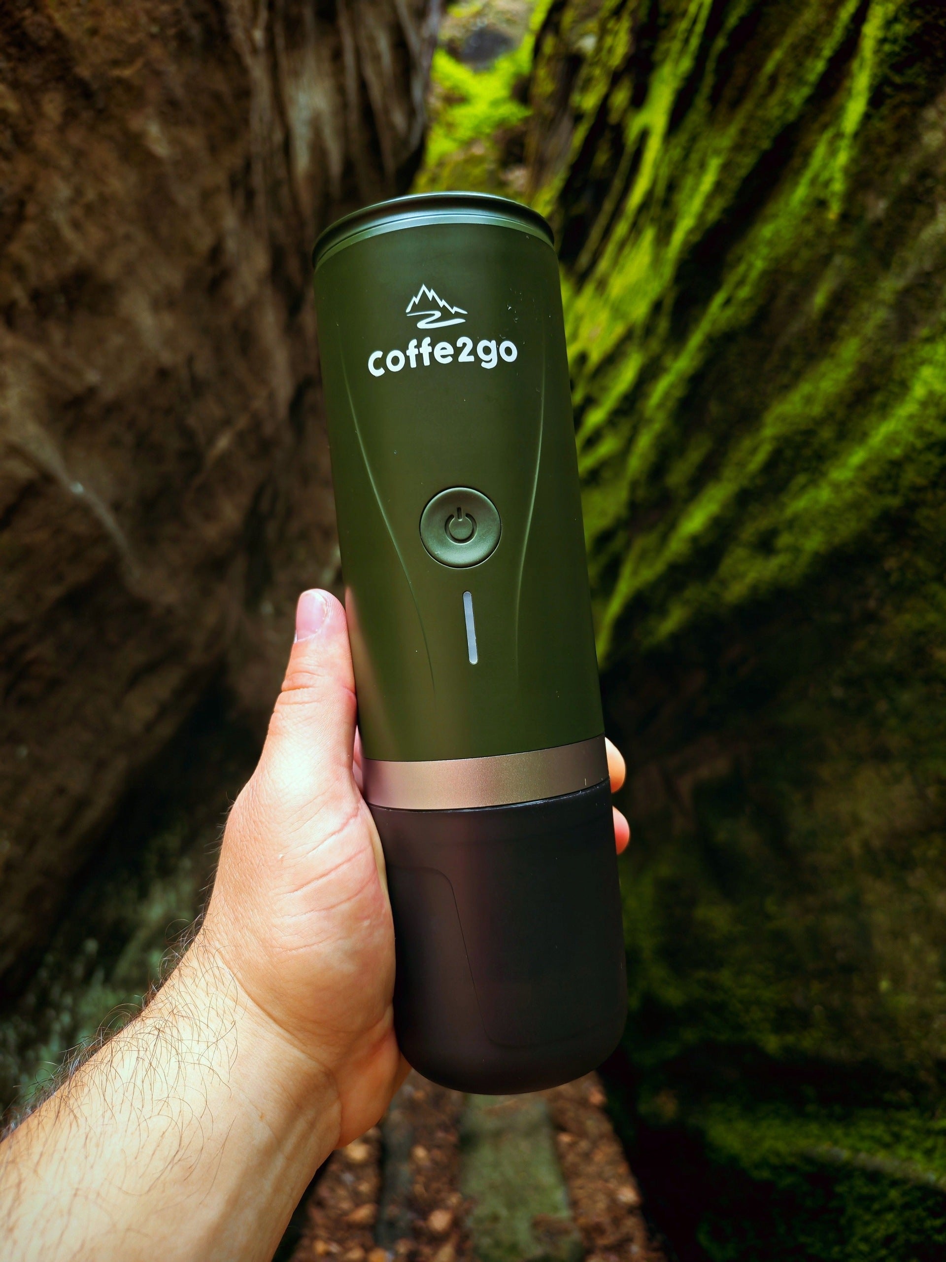Cestovný prenosný kávovar MOKA GO COFFE2GO PCM90/v02 GREEN