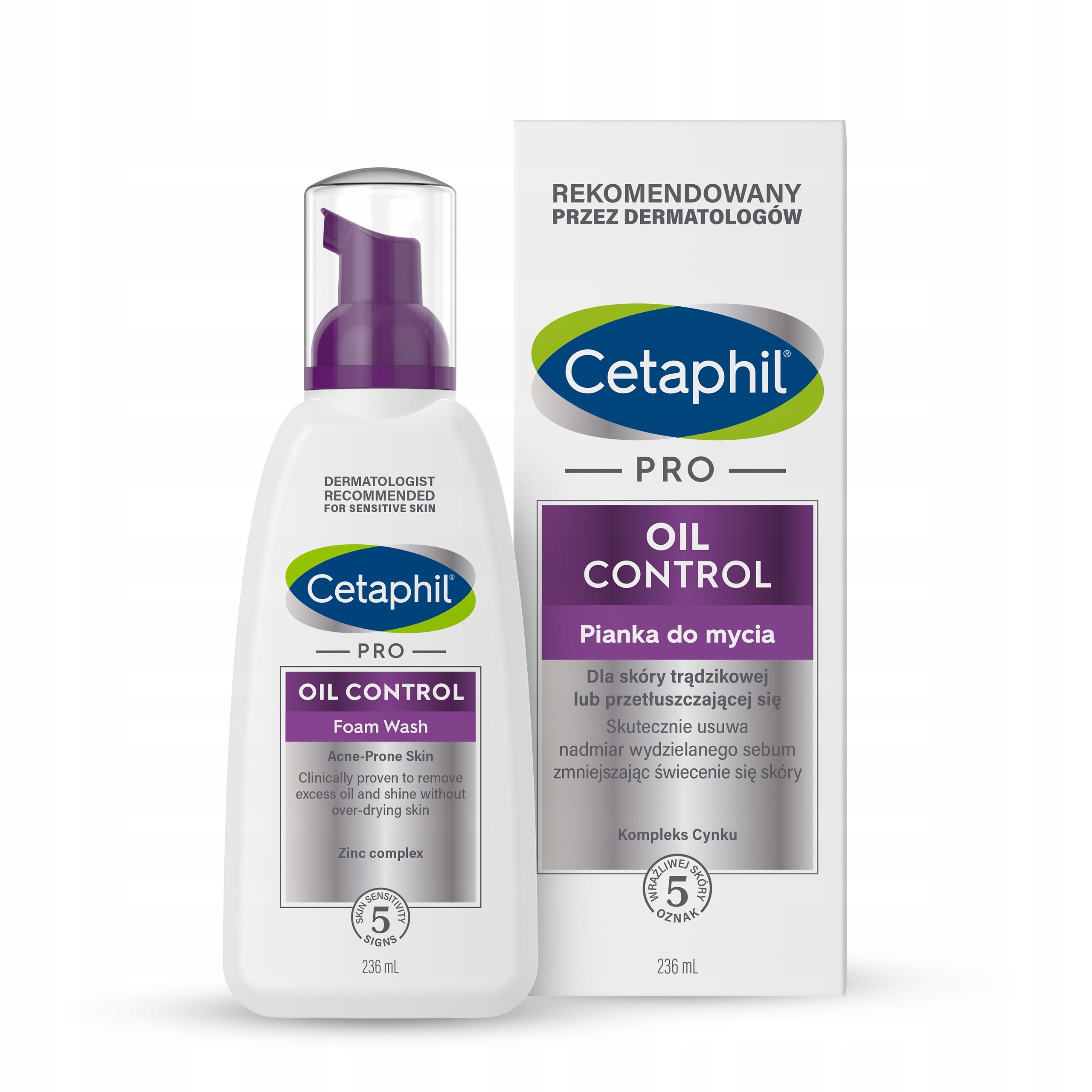 Reinigungsschaum für problematische Gesichtshaut Cetaphil Pro Oil Control, 236 ml 