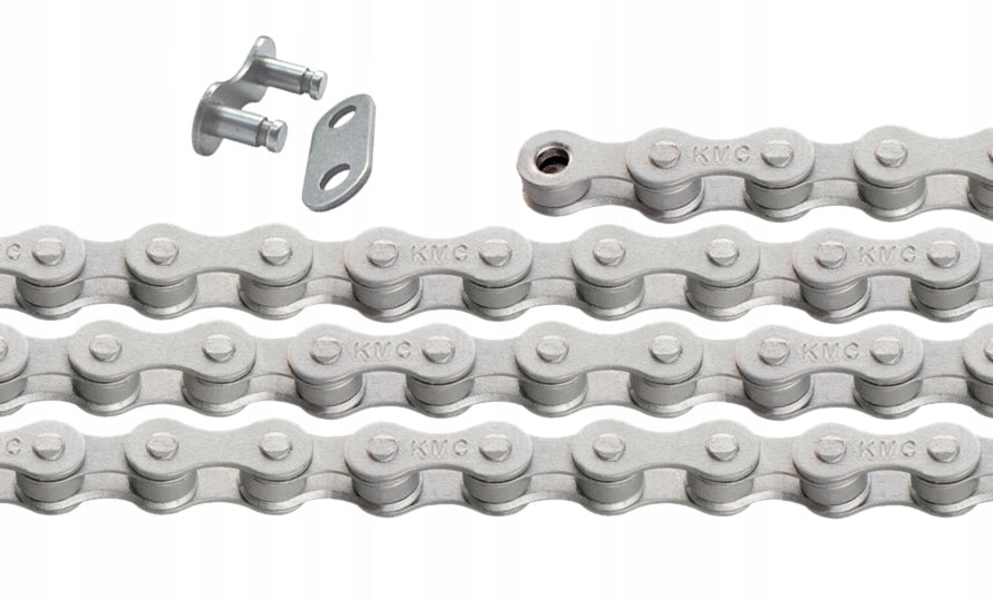 Chain KMC S1 112 stainless steel links silver, clip, BOX Color silver