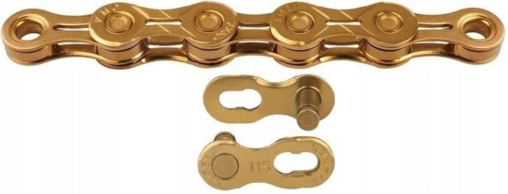 Chain KMC X10EL 10 row 114 links + clip BOX gold Brand KMC