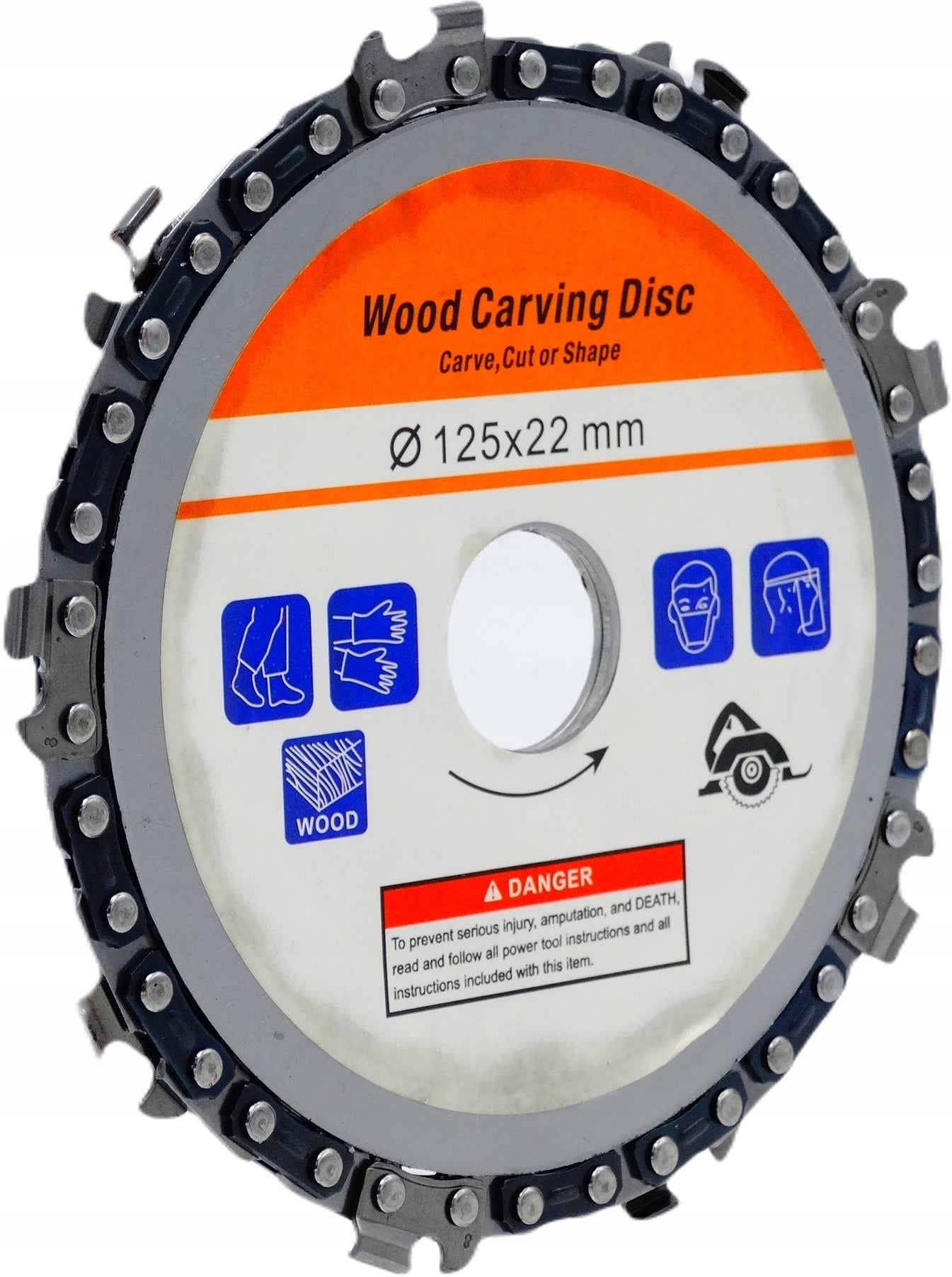 Chain disc for wood grinder 125mm